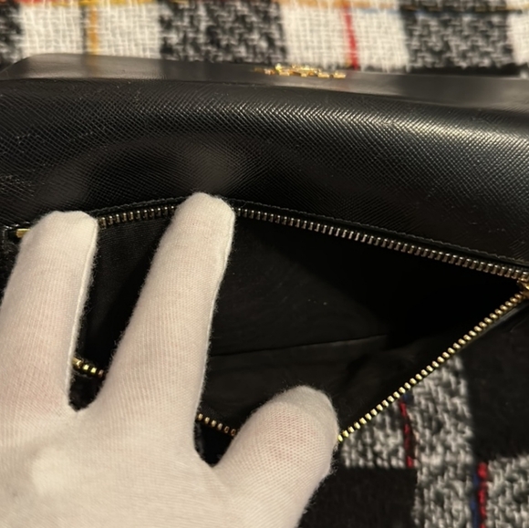 Prada Saffiano Leather Double Snap Long Wallet - Picture 7 of 13